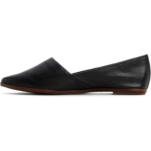 ALDO Womens Black Leather Closed Rounded Toe Comfortable Blanchette Ballet Flat - Picture 5 of 6